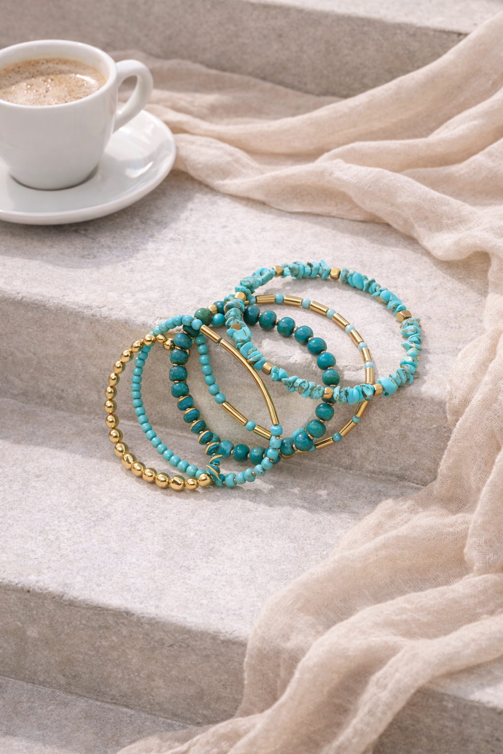 Boho Beaded Bangle Set