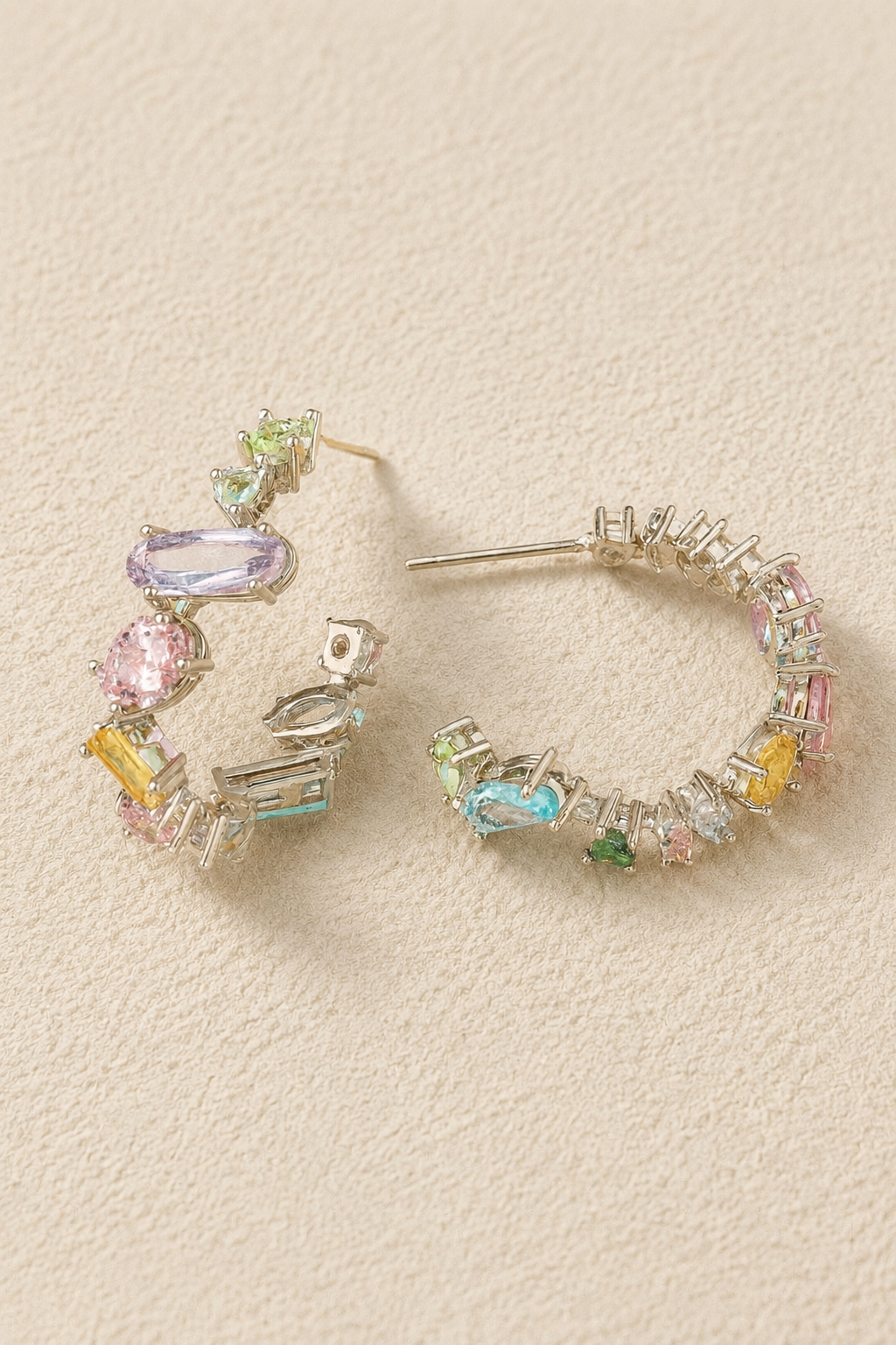 Gemstone Cuff Earrings