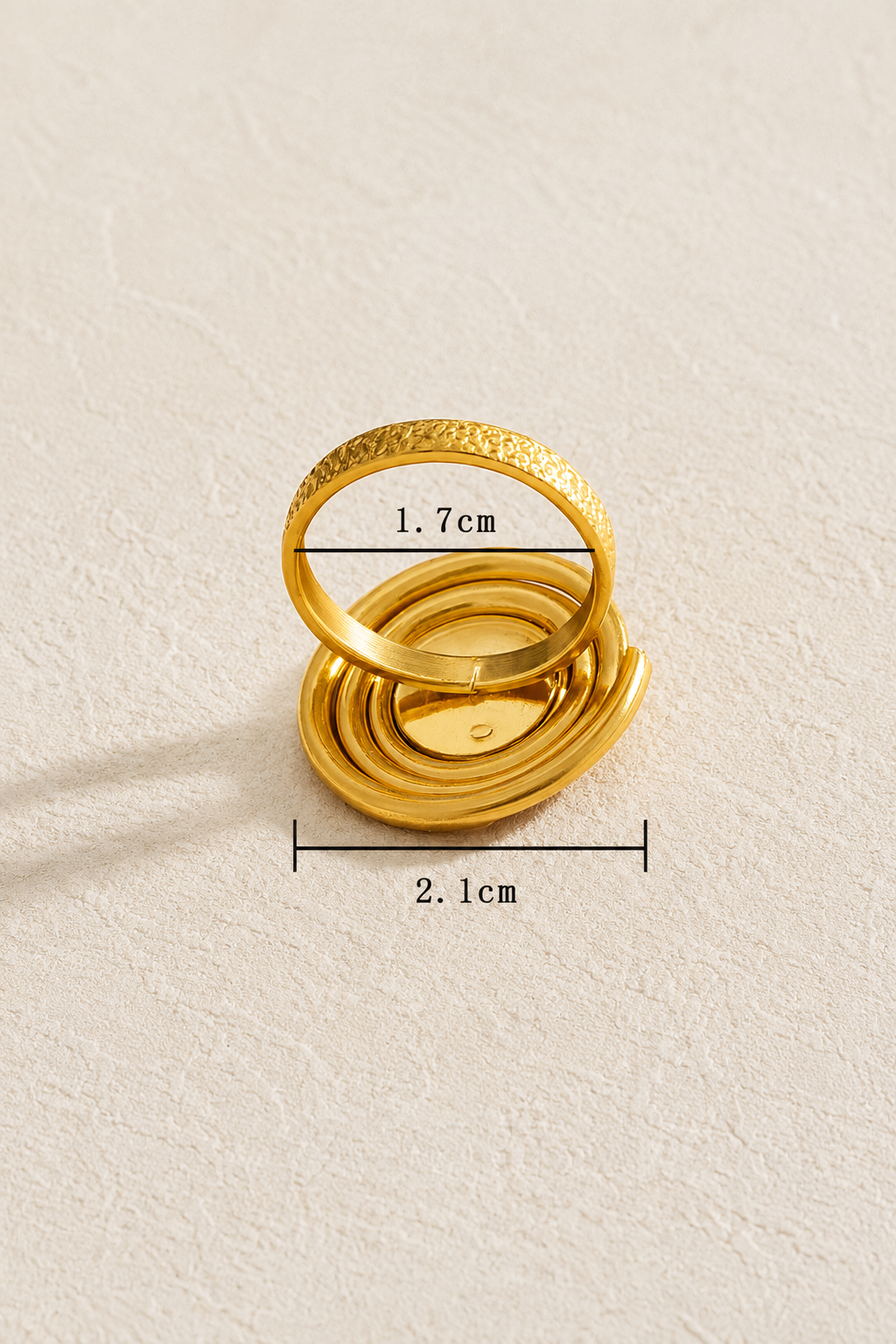 Metallic Stone Ring