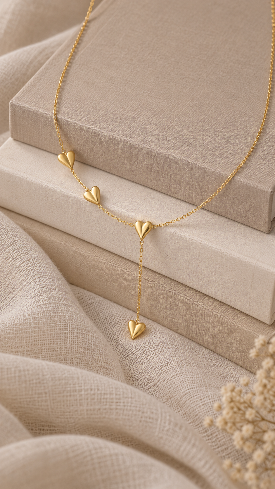 3D Heart Pendant Necklace