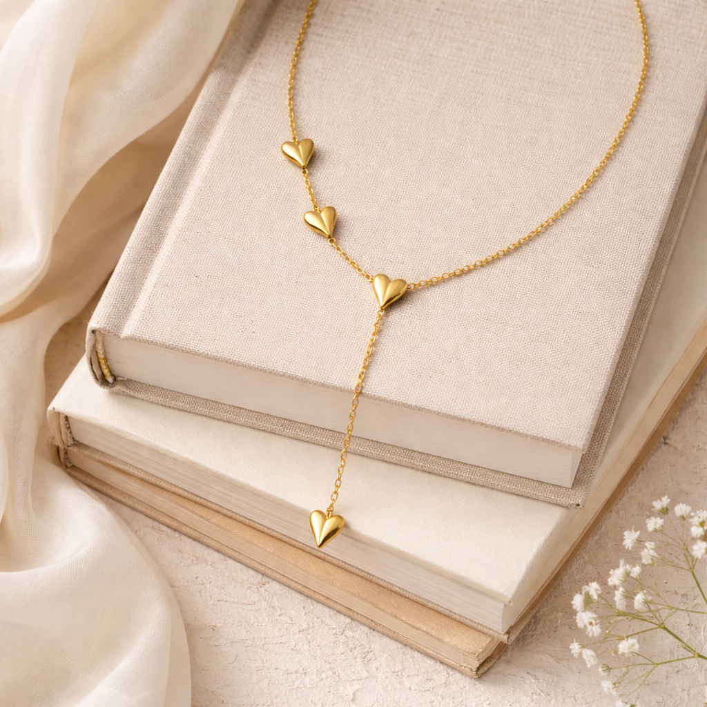 3D Heart Pendant Necklace