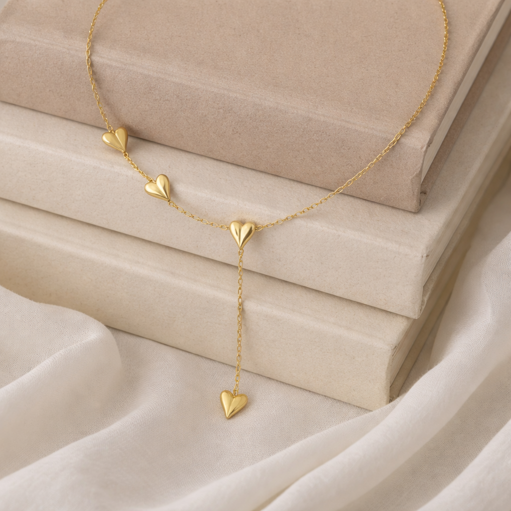 3D Heart Pendant Necklace