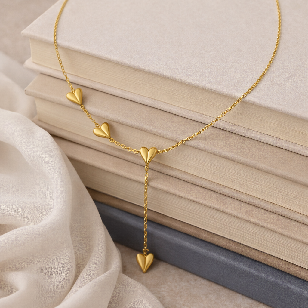 3D Heart Pendant Necklace