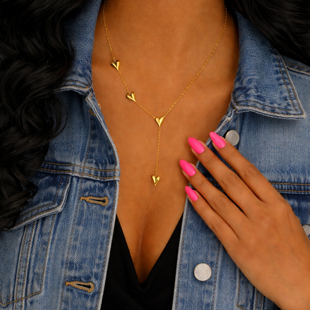 3D Heart Pendant Necklace