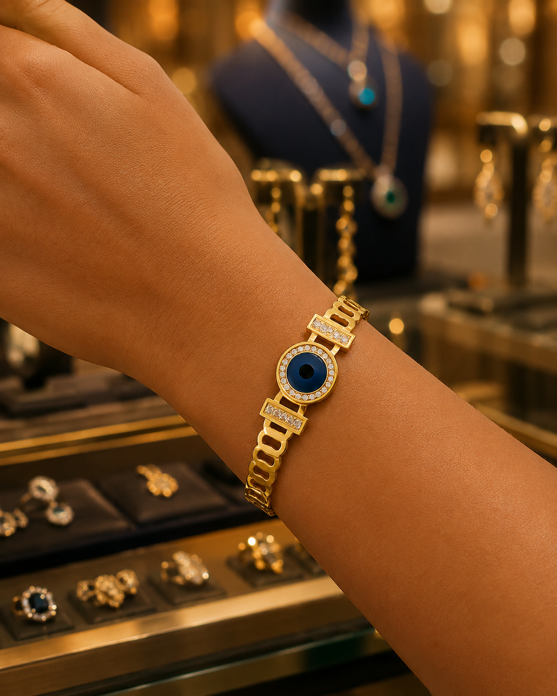 Angel Eye Charm Bangle
