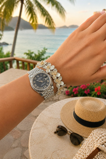 Audrey Flower Bangle