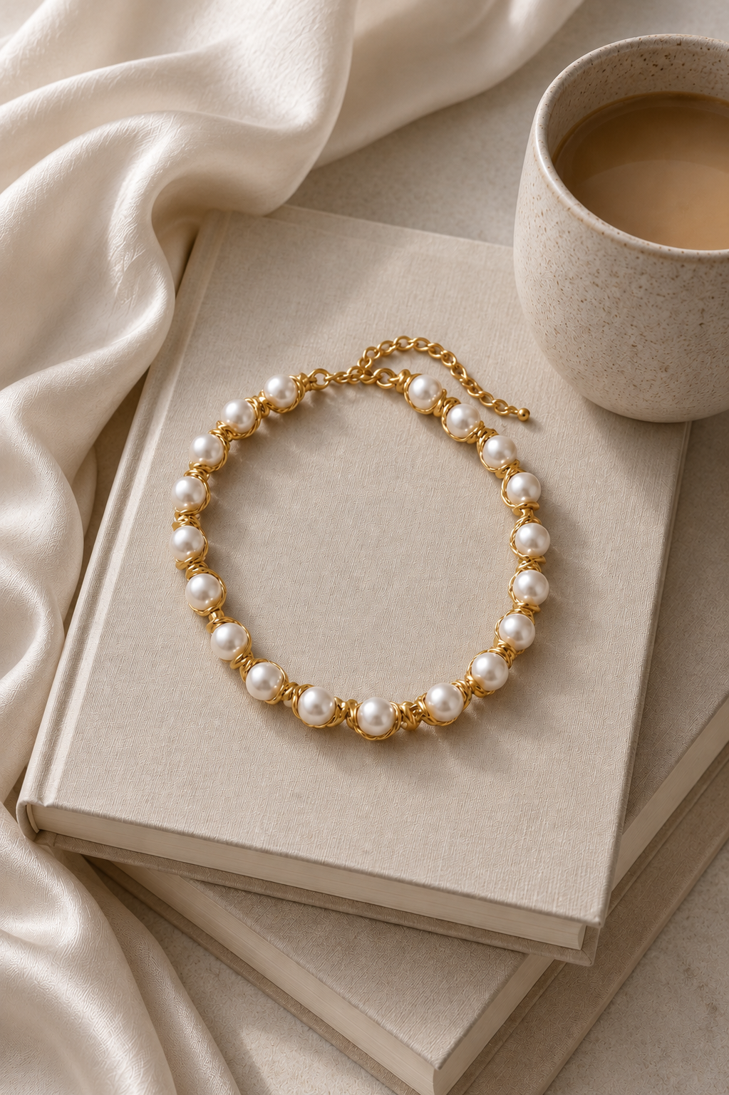 Beaded Pearl Necklace