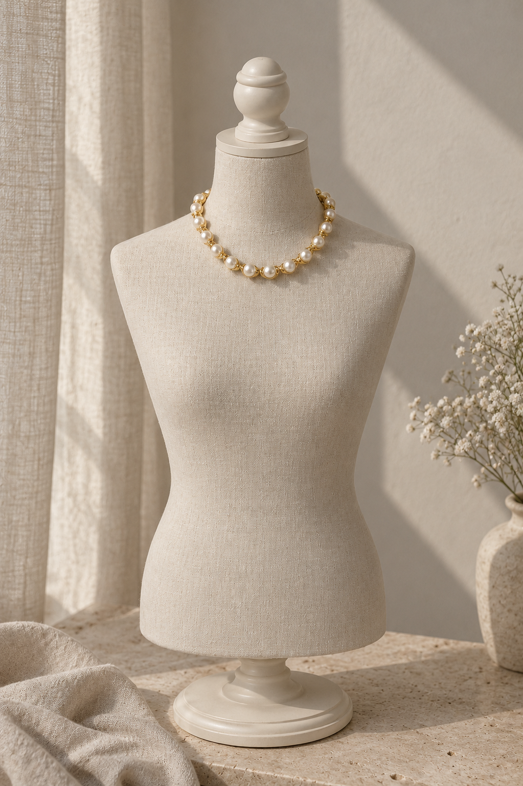 Beaded Pearl Necklace
