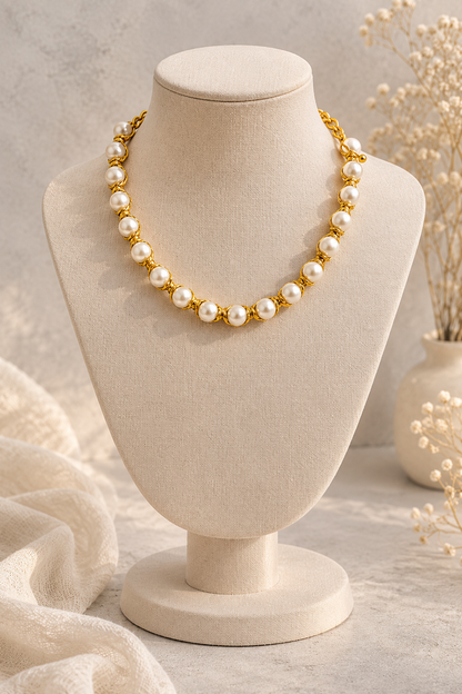 Beaded Pearl Necklace