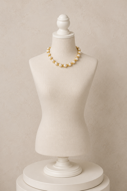 Beaded Pearl Necklace