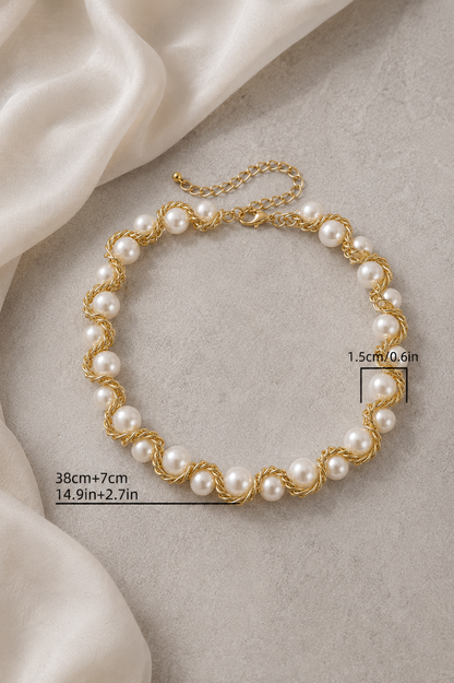 Beaded Pearl Necklace