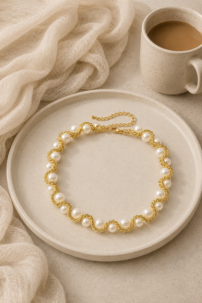 Beaded Pearl Necklace