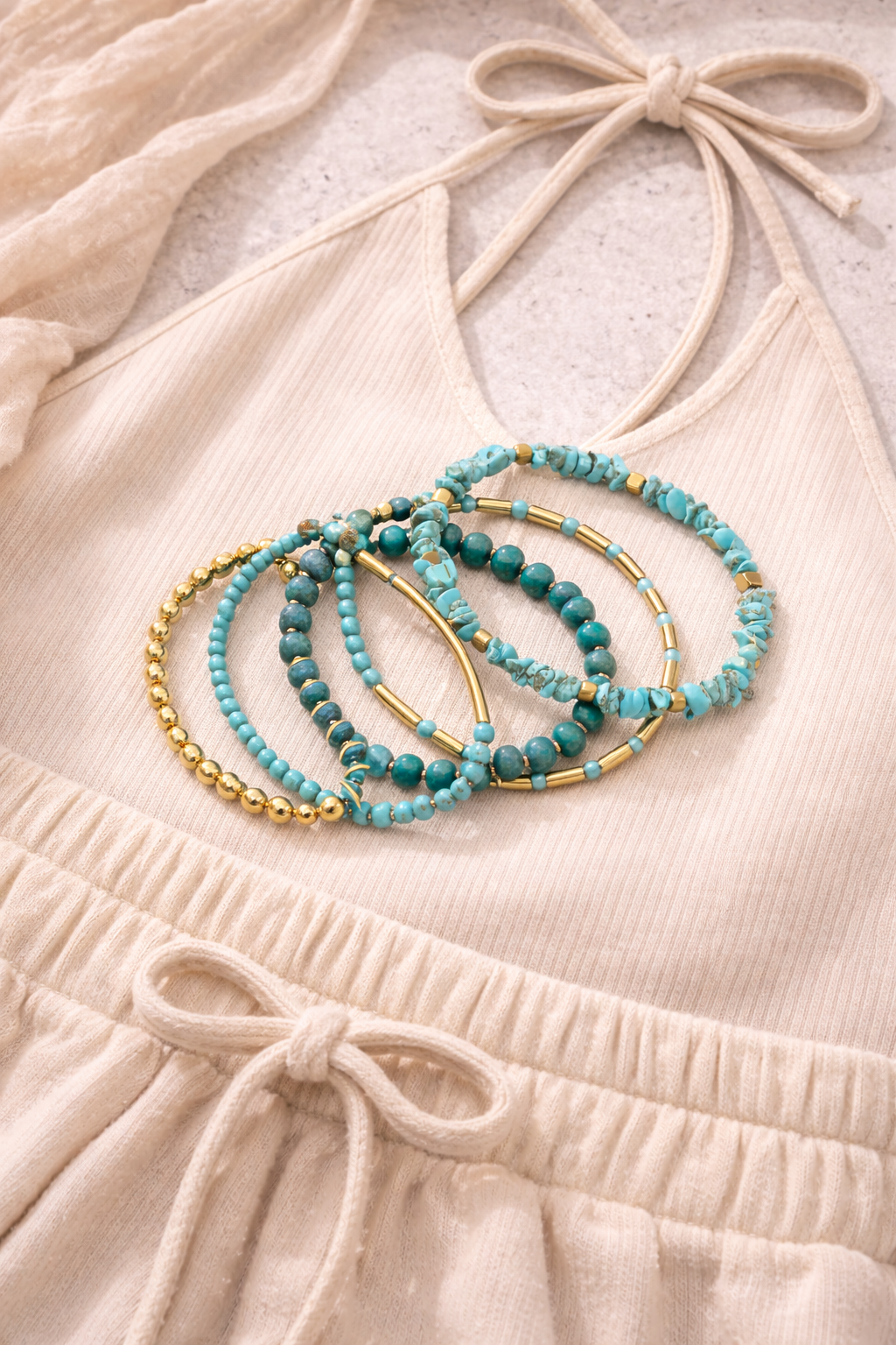 Boho Beaded Bangle Set