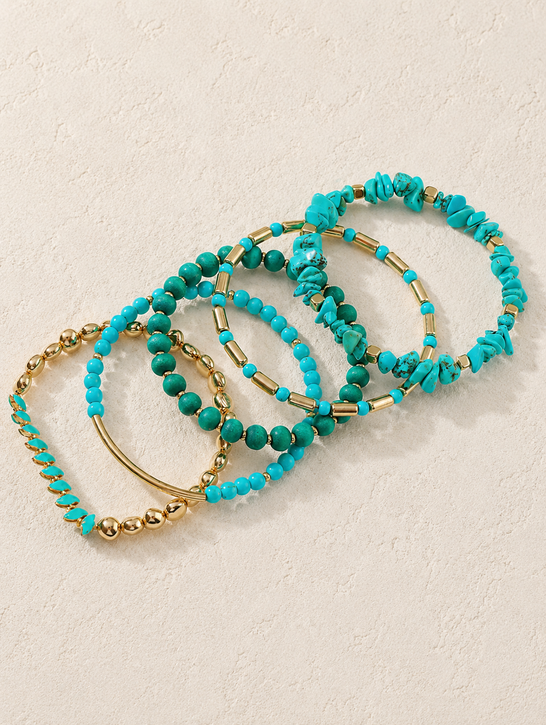 Boho Beaded Bangle Set