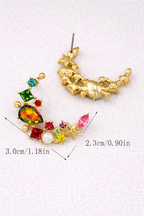 C-Shaped Gemstone Studs