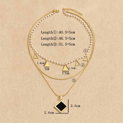 Pearl and Charms Layered Necklace