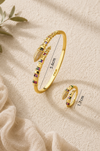 Colorful Serpent Bangle and Ring