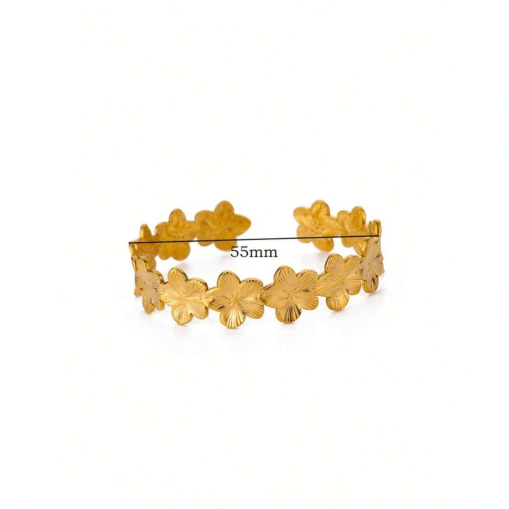 Flower Cuff Bangle