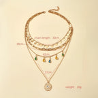 Layered Bohemian Charms Necklace