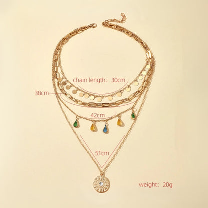 Layered Bohemian Charms Necklace