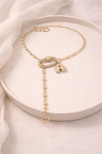 Crystal Initial Chain Necklace