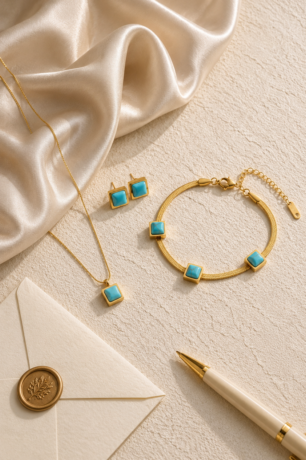 Dainty Jewelry Set (Necklace + Bracelet + Earrings)