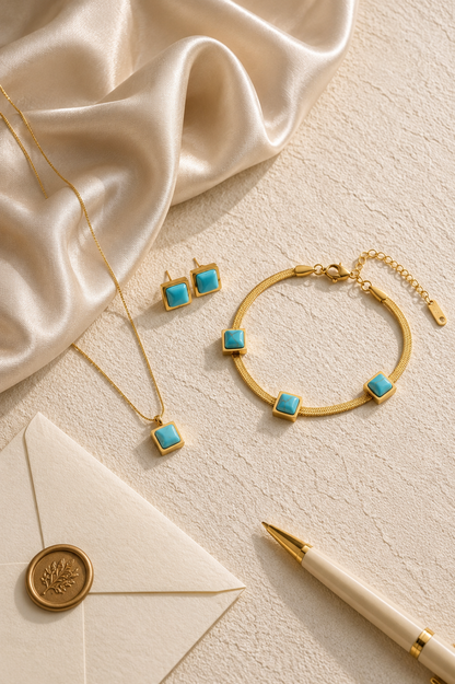 Dainty Jewelry Set (Necklace + Bracelet + Earrings)