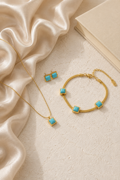 Dainty Jewelry Set (Necklace + Bracelet + Earrings)