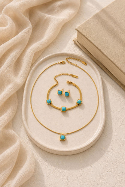 Dainty Jewelry Set (Necklace + Bracelet + Earrings)