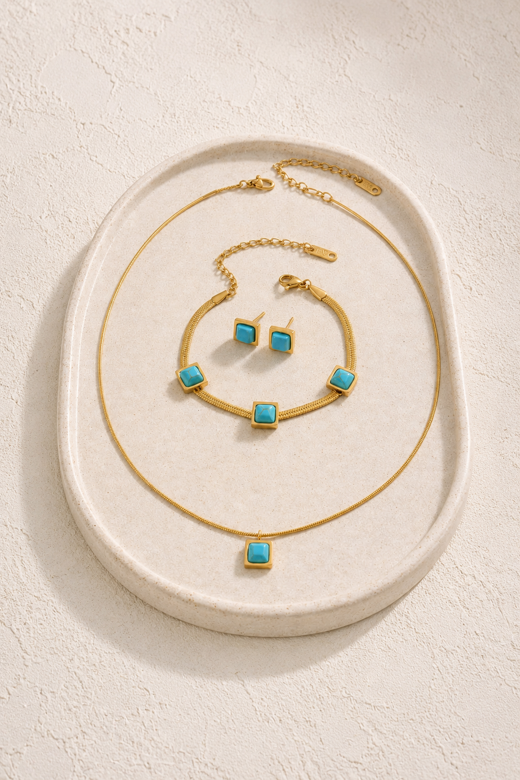 Dainty Jewelry Set (Necklace + Bracelet + Earrings)