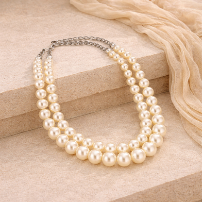 Double Layered Pearl Necklace