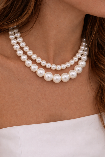 Double Layered Pearl Necklace