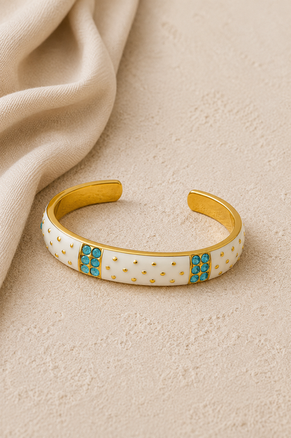 Enameled Cuff Bangle