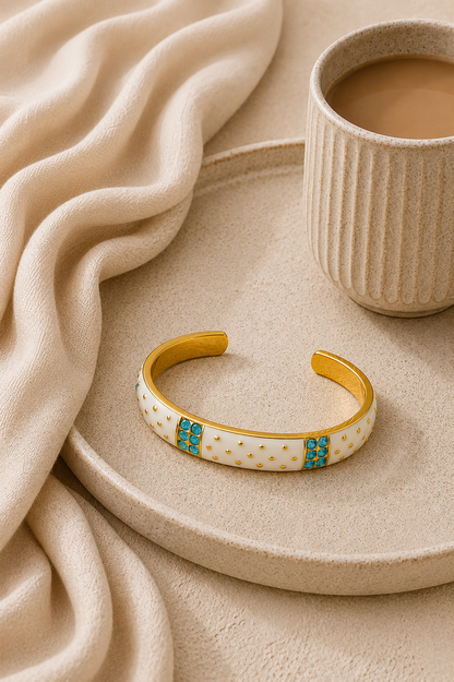 Enameled Cuff Bangle