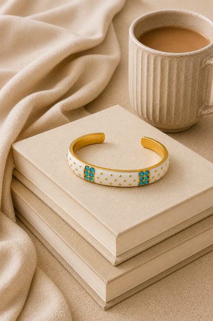Enameled Cuff Bangle