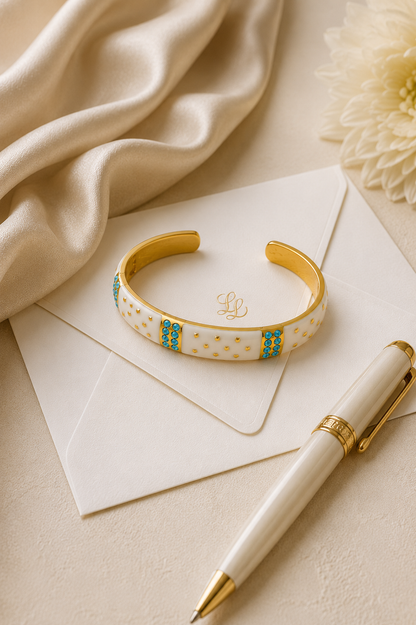 Enameled Cuff Bangle