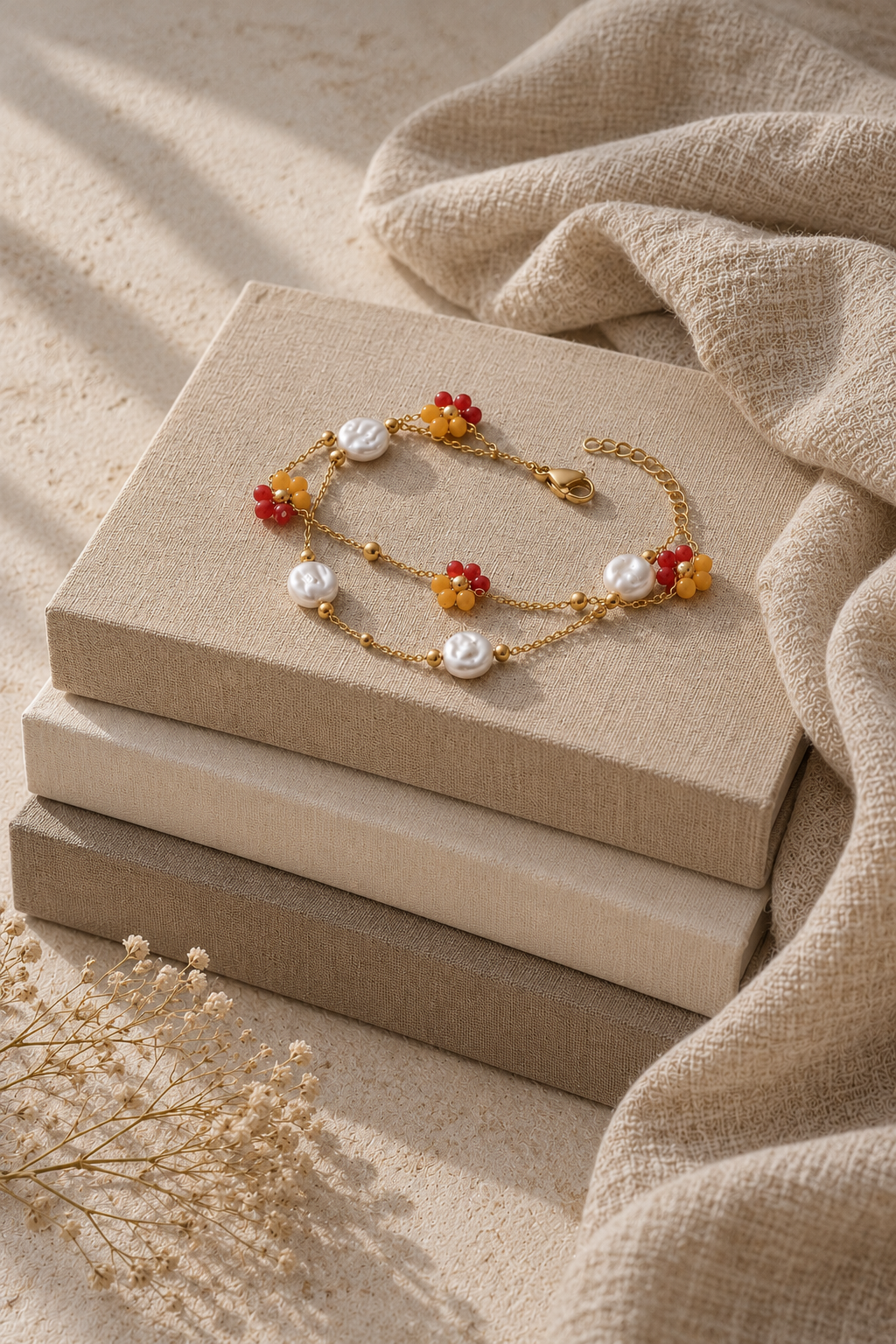 Flower Bead Bracelet