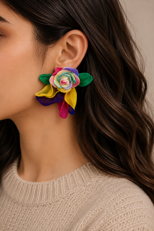 Floral Mesh Earrings
