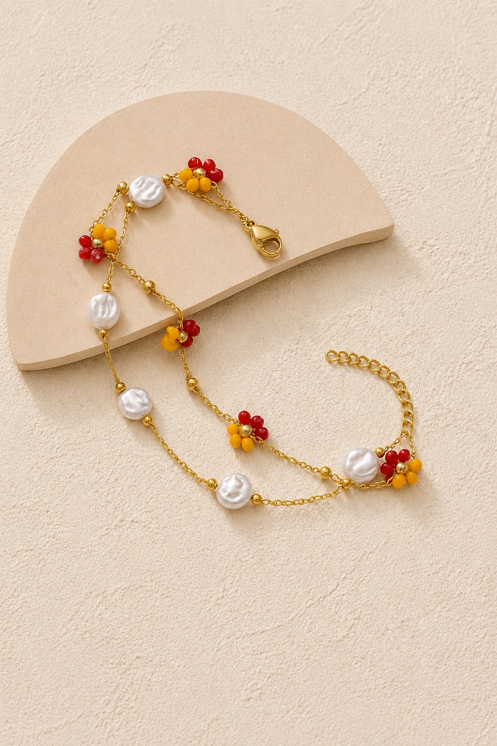 Flower Bead Bracelet