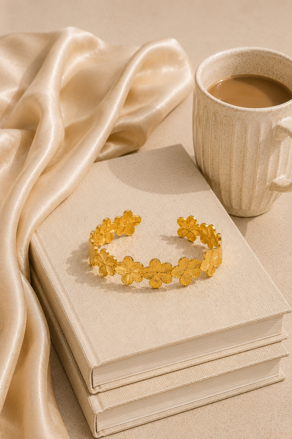 Flower Cuff Bangle