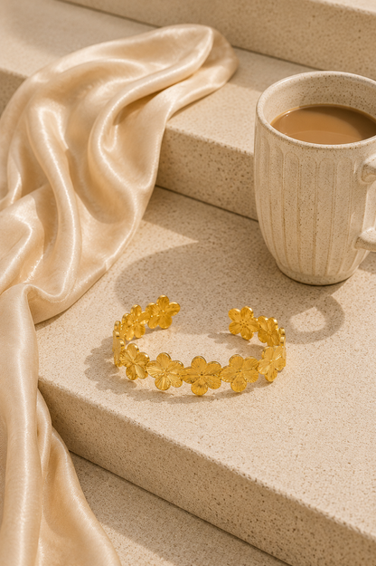 Flower Cuff Bangle