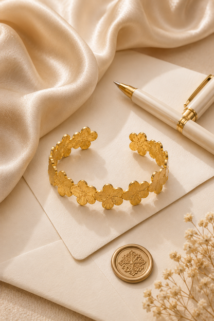 Flower Cuff Bangle