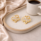 Flower Gold Hoops