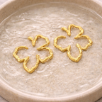 Flower Gold Hoops
