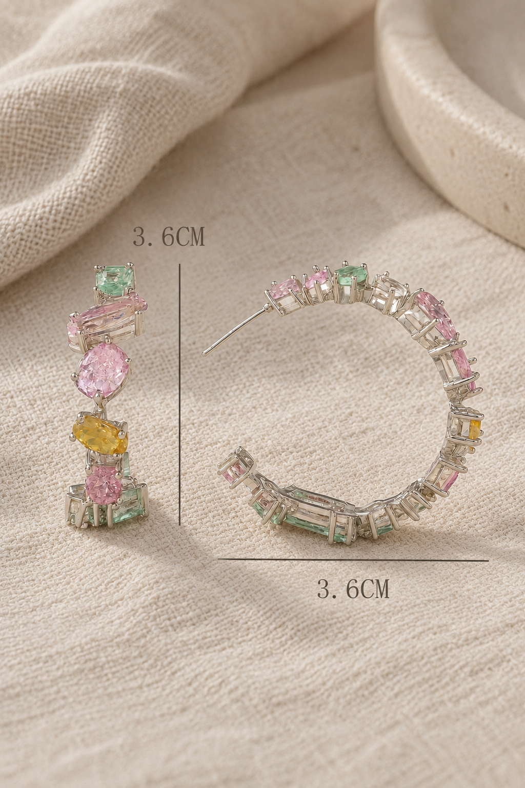 Gemstone Cuff Earrings