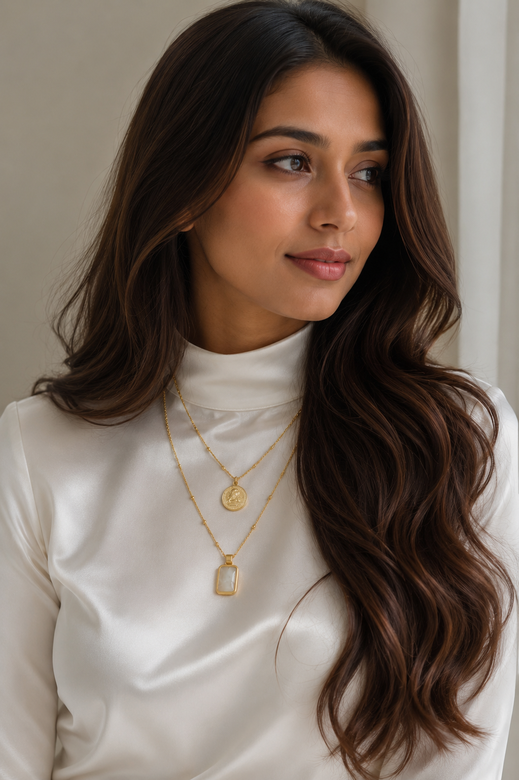 Geometric Charms Layered Necklace