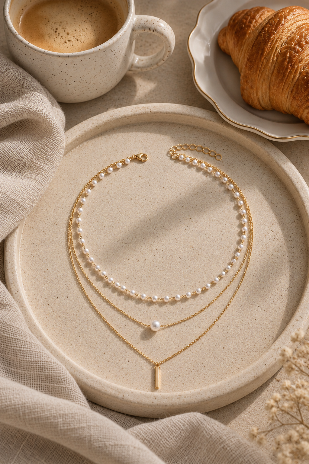 Layered Pearl Necklace
