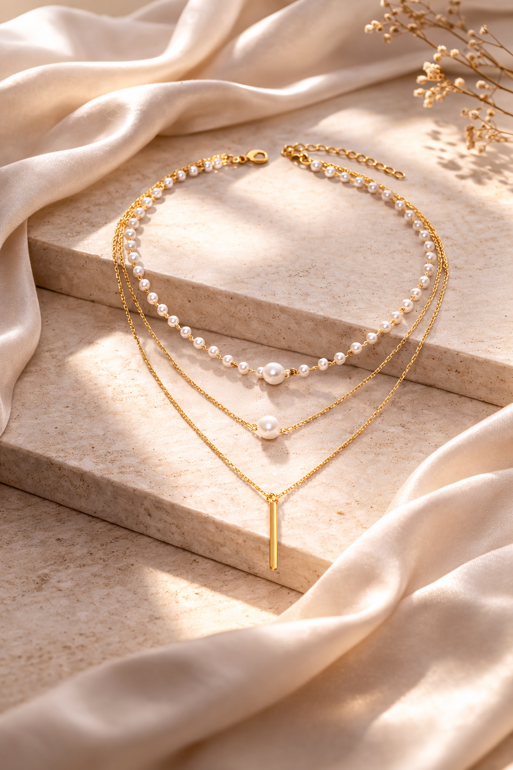 Layered Pearl Necklace