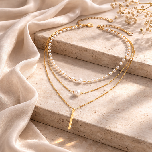 Layered Pearl Necklace