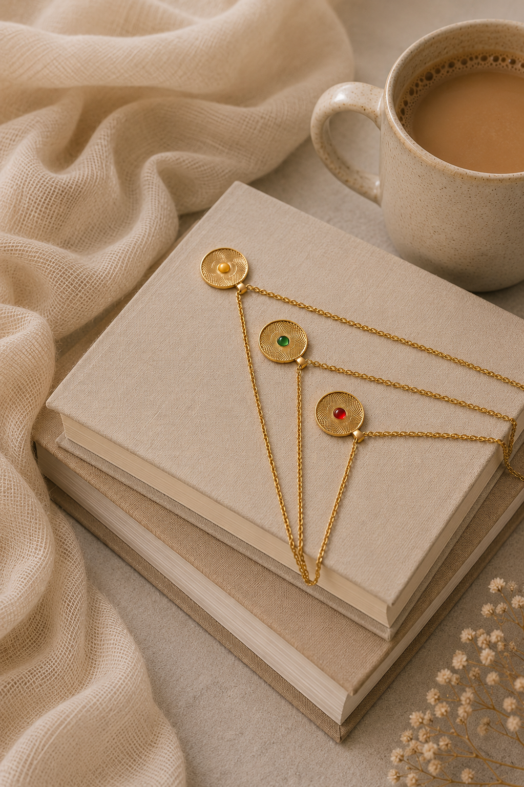 Lisa Round Charm Layered Necklace